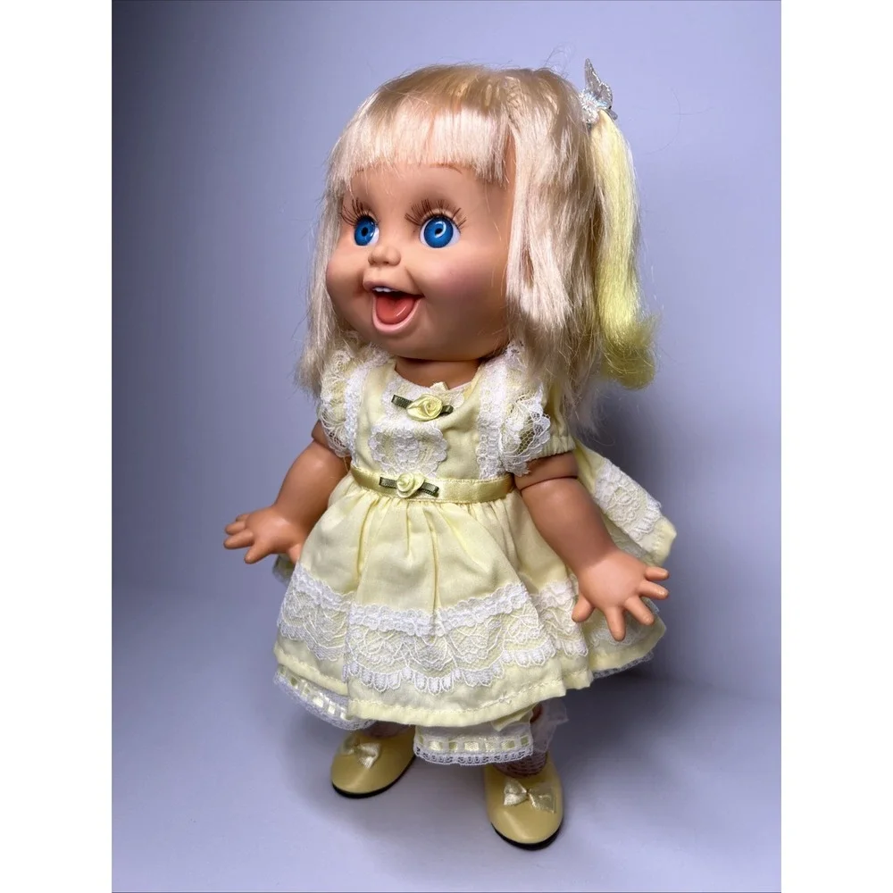 Vintage 1990 Galoob Baby Face So Playful Beth #10 Rare Yellow Ponytail HTF